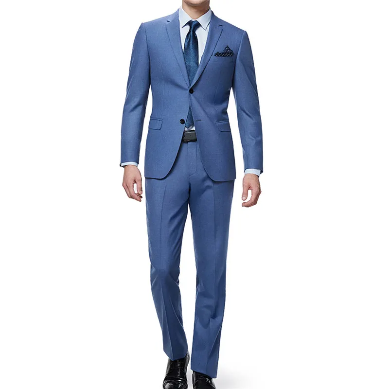 

Men Business Suit Wedding Dress Groom Tuxedos Groomsman Suits Blazer Masculino Slim Fit Men Suit 2 Pieces(jacket+pants)