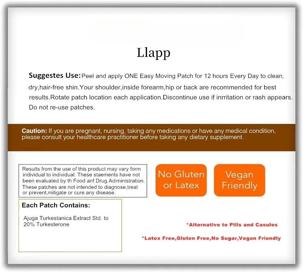 Транспьютерные пластыри Turkesterone сверхвысокая прочность для спортивных