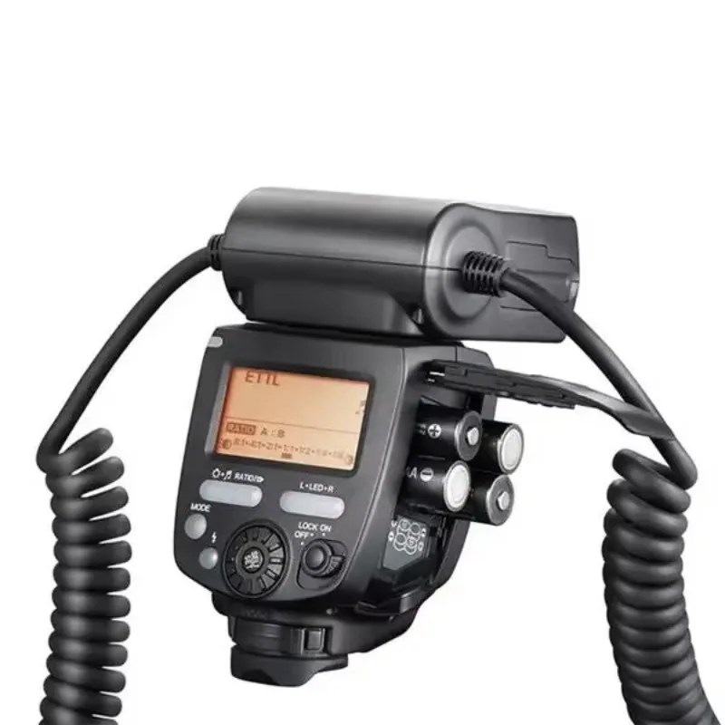 2026 YONGNUO YN24EX E-TTL Макро-вспышка Speedlite 5600K с 2 головками вспышки и 4 адаптерными кольцами для Canon EOS 1Dx 5D3 6D 7D 70 (art.: 3920dbcfbf747) - 3920dbcfbf747