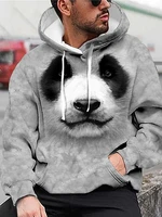 new fashion panda hoodie funny hooded sweatshir mens and womens long sleeve animal pullover shirt