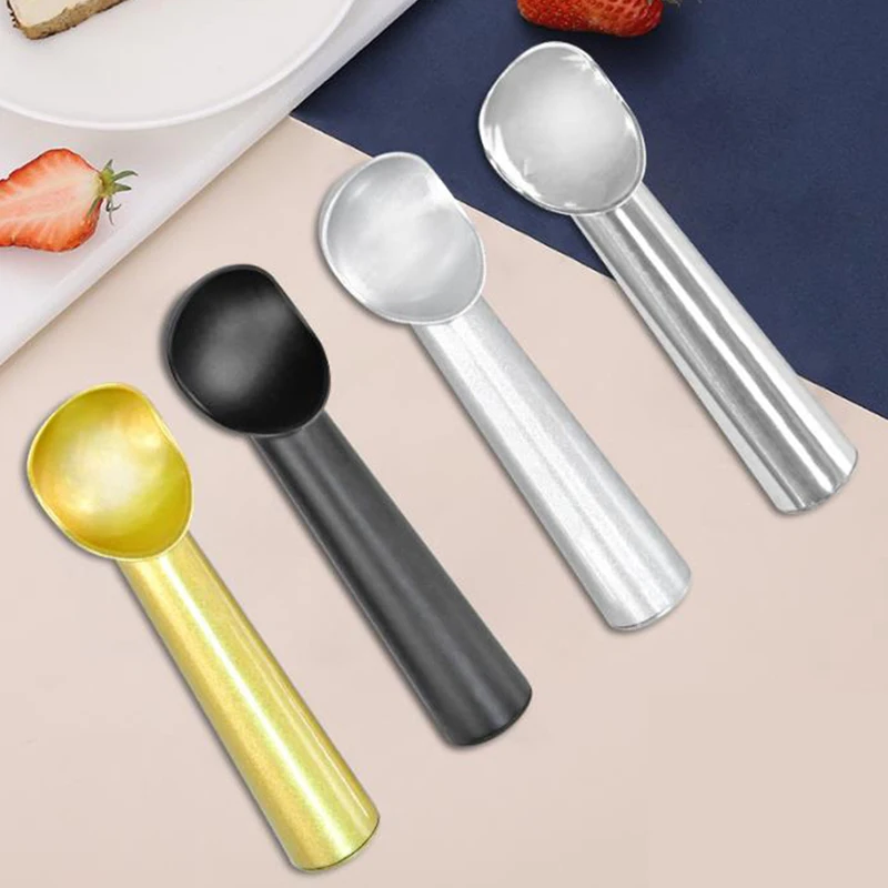 

1pcs Portable Stainless Ice Cream Spoon Aluminum Alloy Anti-Ice Maker Frozen Scoop Spoon For Home Kitchen Accessories