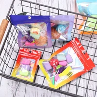 clear window packaging supplies resealable gradient color food storage bags candy pouch self sealing bag aluminum foil