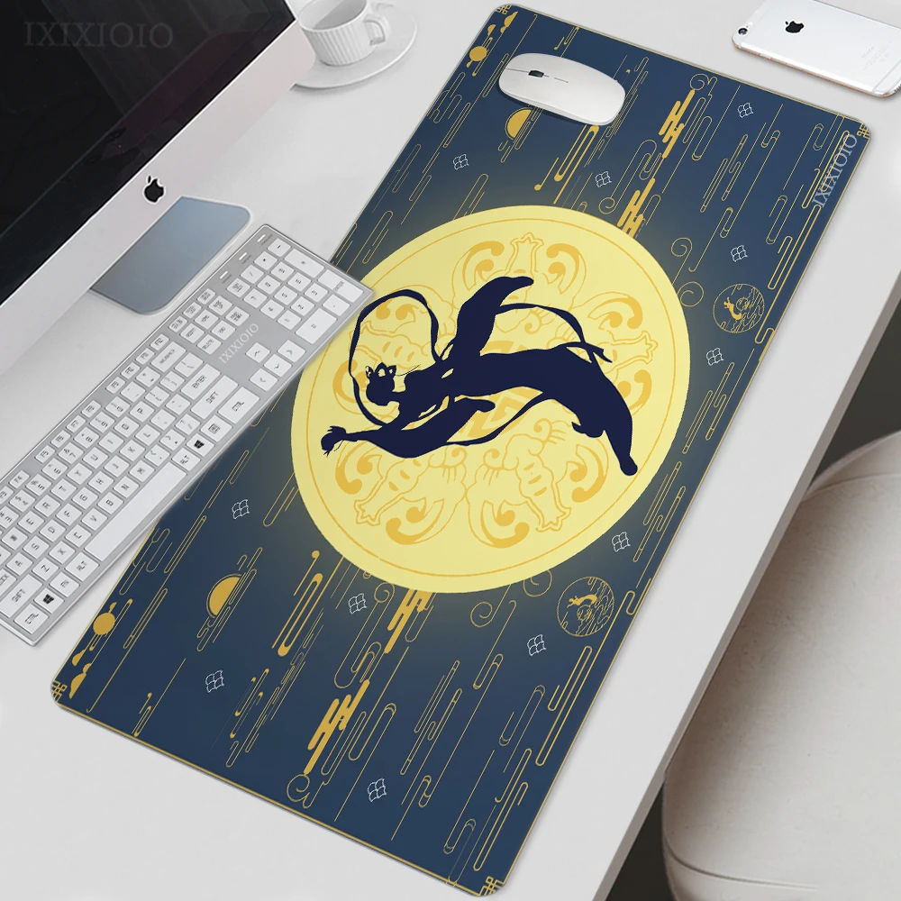 

Коврик для мыши в китайском стиле Moon XL, игровой коврик для компьютерной мыши под заказ XXL, Нескользящие коврики из мягкого натурального каучука для ноутбука