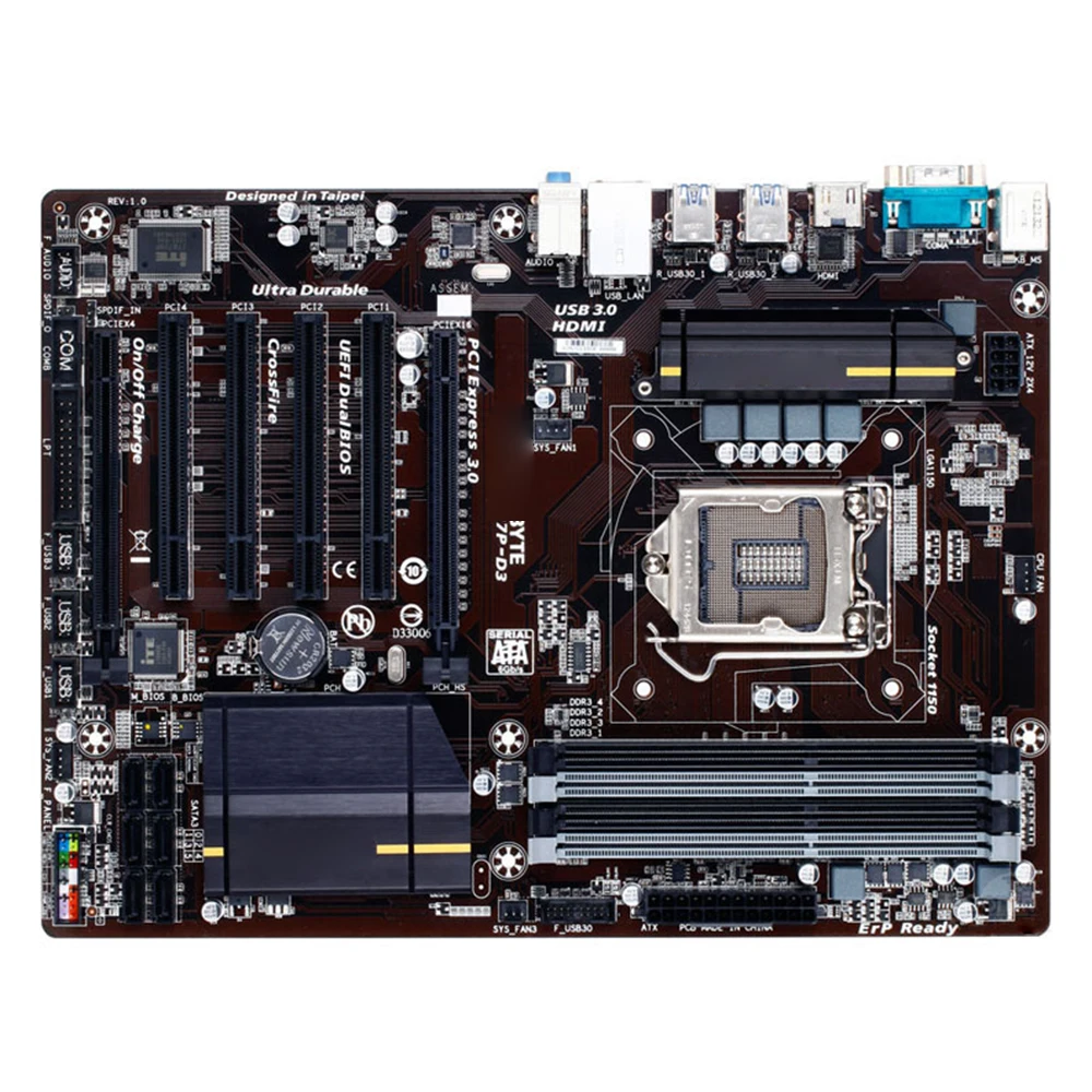 

For Gigabyte GA-Z87P-D3 LGA 1150 DDR3 ATX Motherboard SATA3 USB3 HDMI Used