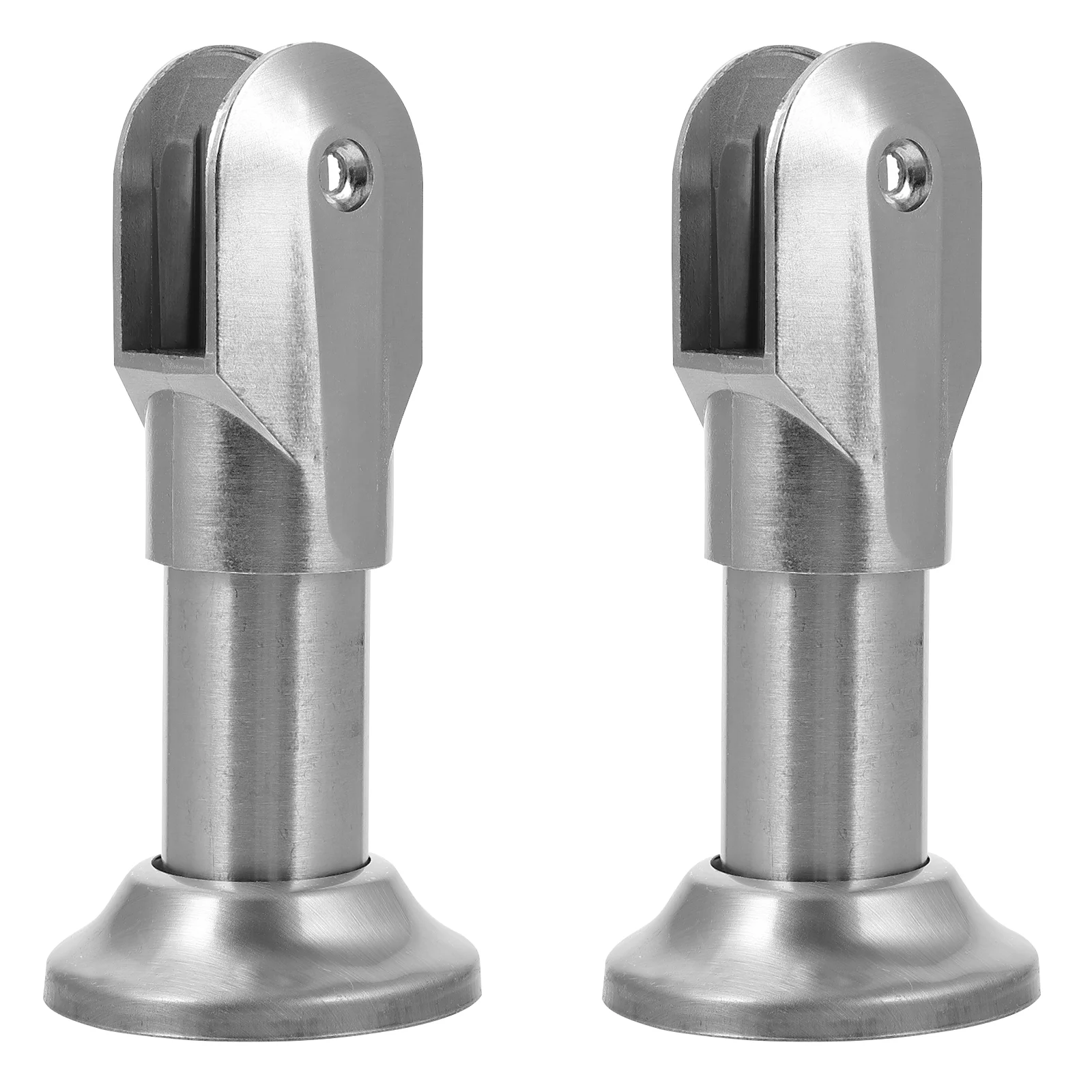 

2 Pcs Partition Bracket Feet Toilet Parts Restroom Supply Stainless Support Wall Mounts