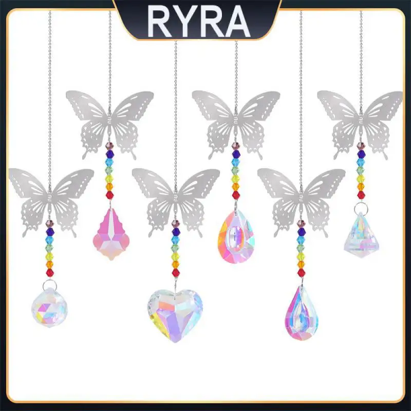 

Beautiful And Fashionable Lighting No Fading Of Excellent Workmanship Iron Sheet Durable Butterfly Sun Catcher Follow The Trend