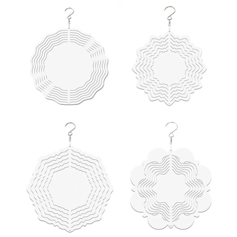 

Car Style Wind Power White Coated Aluminum Plate Double-Sided Printing Heat Transfer Wind Chime Turntable Wind Chimes