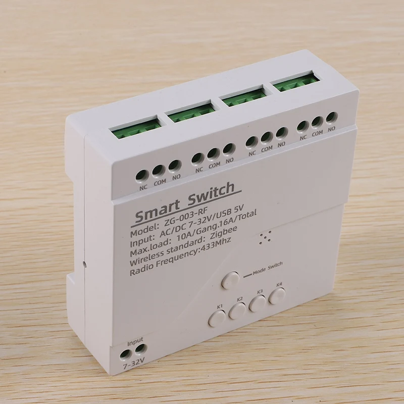

Беспроводной переключатель Zigbee AT41, 4-канальный модуль Wi-Fi, дистанционное управление, для умного дома «сделай сам», 4-канальное реле, работает ...