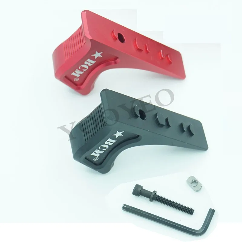 

BCM Aluminum Handle CNC Mlok Keymod Universal Gripper Black Red
