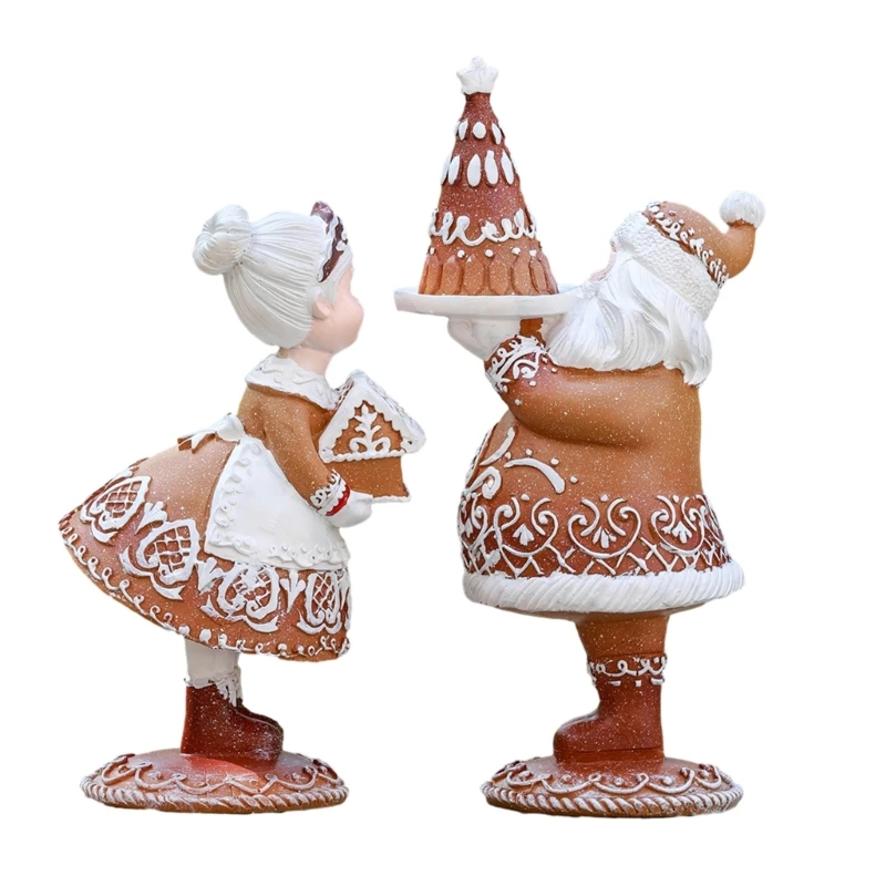 

B0KB Stylish Christmas Couple Figurines Ornaments Perfect Gift for Loved Ones