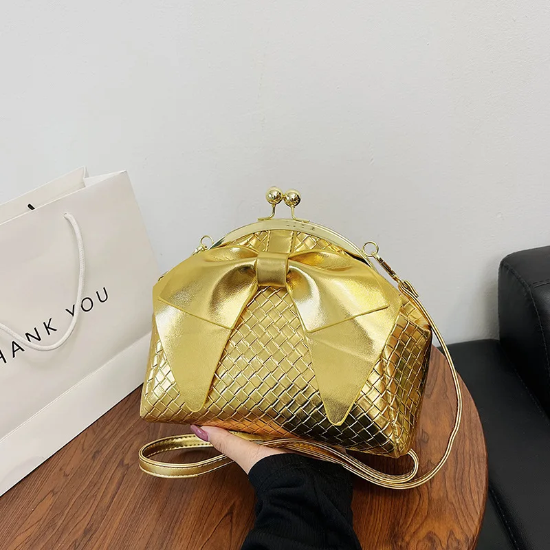 Solid Trend Clutch Female Party Handbags Pleated Handbag Shoulder Bag for Women Clutch Purses Crossbody Bag Female Bolsa