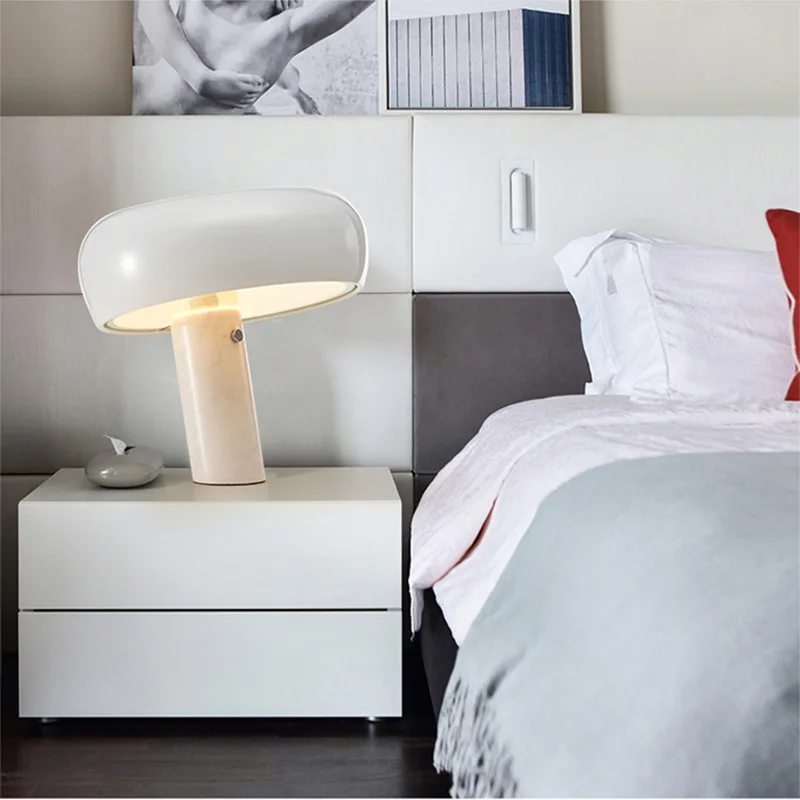 Современная декоративная настольная мраморная лампа Snoopy Mushroom для офиса отеля