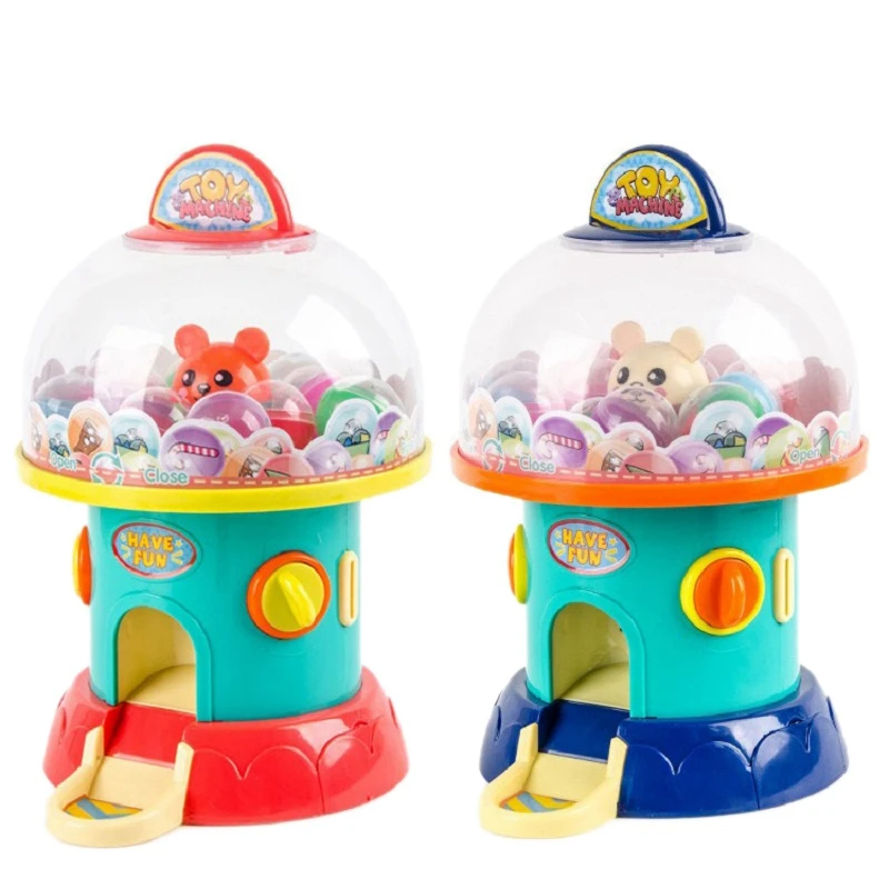 

Mini Grasping Music Clip Candy Machine Small Gashapon Catching Robot Children Training Twist Candy Action Toy Figures