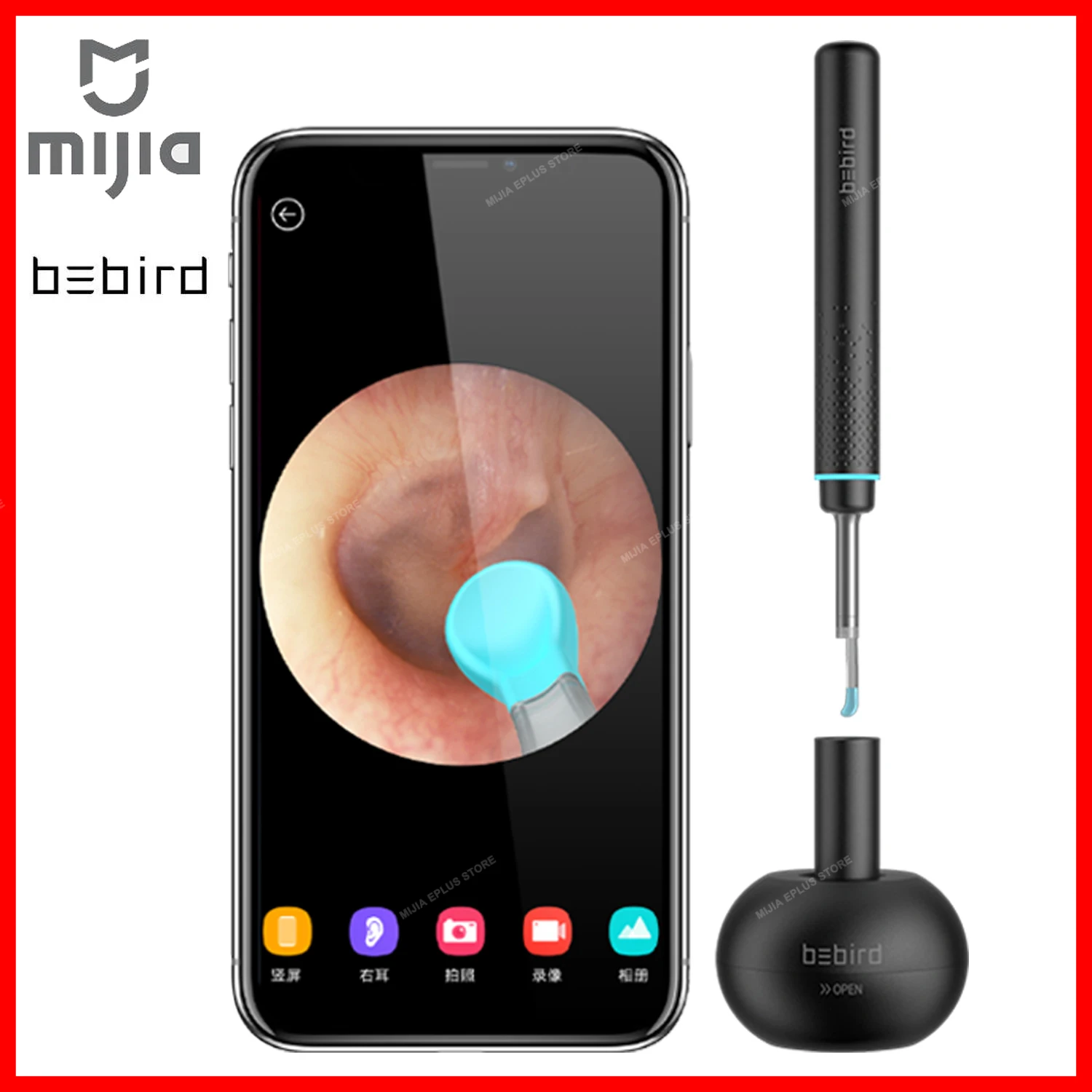 

Xiaomi Bebird M9 Pro Smart Visual Ear Sticks Endoscope 300W High Precision Earpick Mini Camera Otoscope Health Care Ear Cleaner