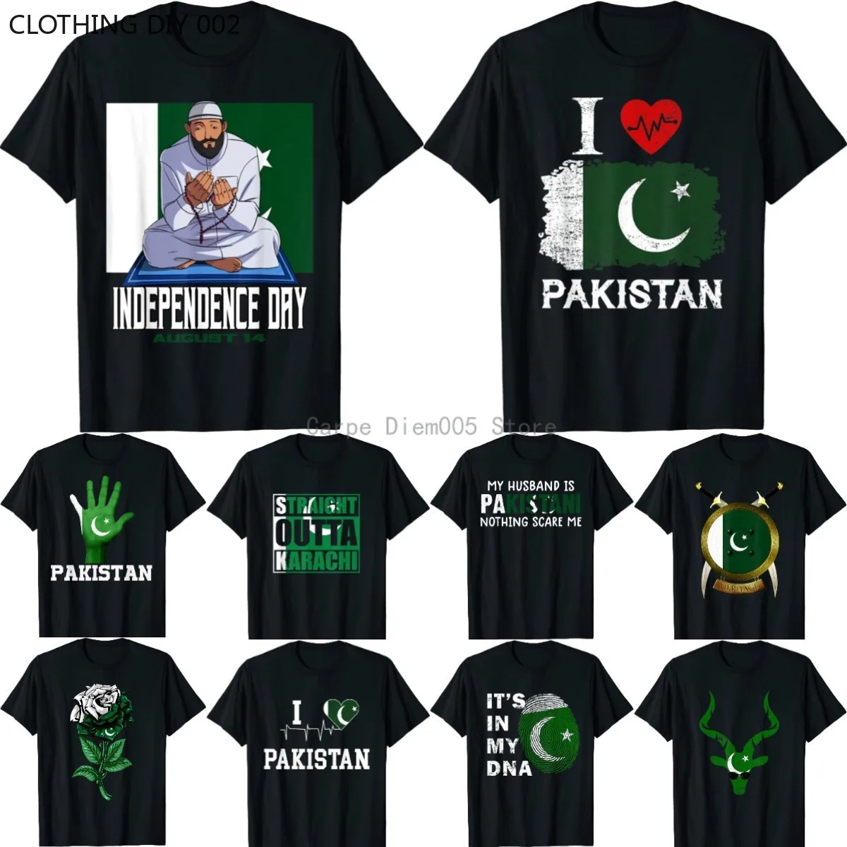 

Pakistan Flag Independence Day August 14 Pakistani T-Shirt