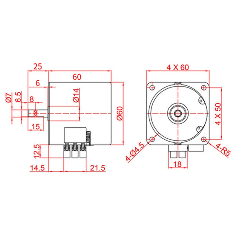 60Ktyz 14 Вт Ac Permanente Magneet Synchrone мотор 110В/220В мотор-редуктор Miniatuur Lage Snelheid Grote Koppel Kleine -