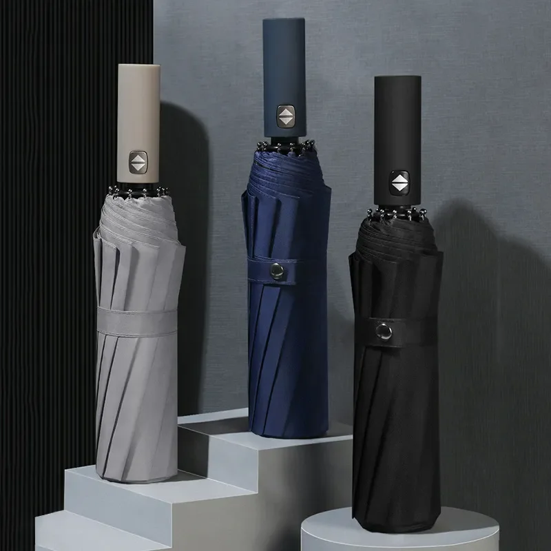 

NEW2023 Automatic Folding Umbrella Wholesale Men's Large Double Women's Sunny and Rain Dual-Use Sun Protection UV Protec