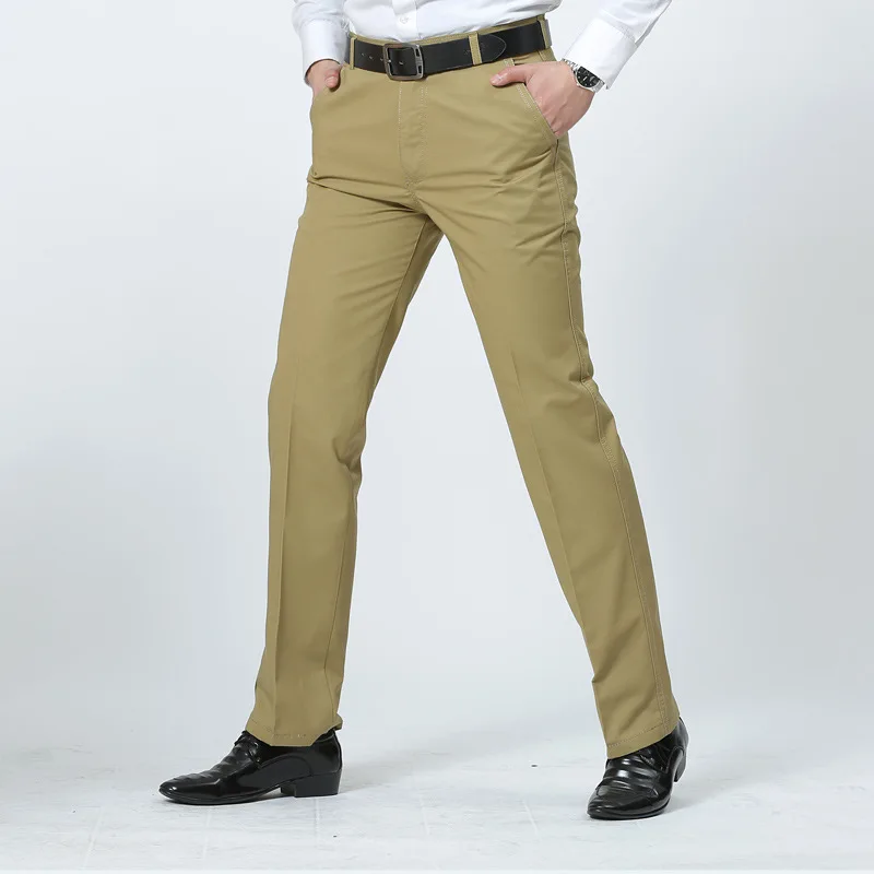 

2023 Men's Business Casual Pants Straight Summer Thin Casual Pants