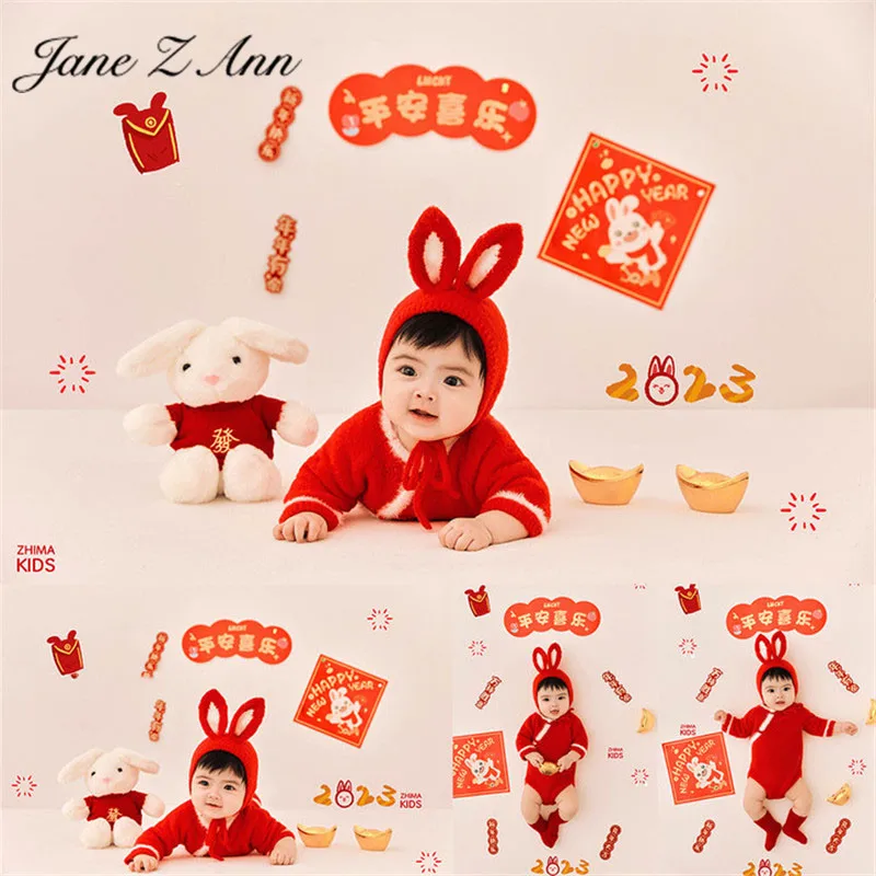 Baby  Spring Festival theme 100  days  Chinese New Year theme children's clothing