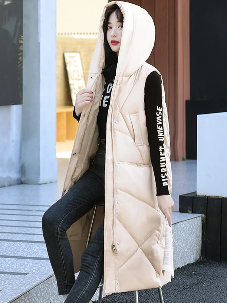 Купить Жилет Женский Длинный С Капюшоном