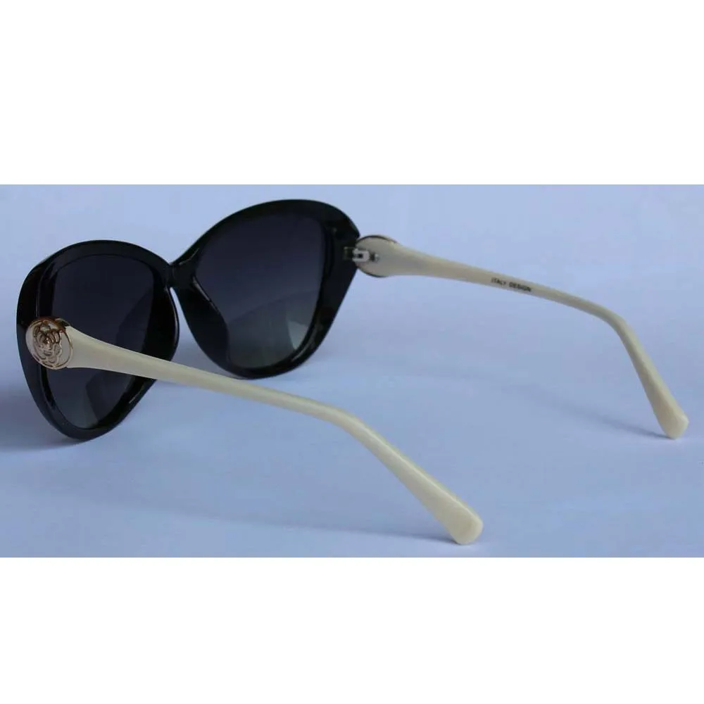 Солнцезащитные очки кошачий глаз женские черные солнцезащитные трендовые