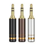 Переходник для наушников с позолоченным медным 3-полюсным разъемом 3,5 дюйма, 10 шт.