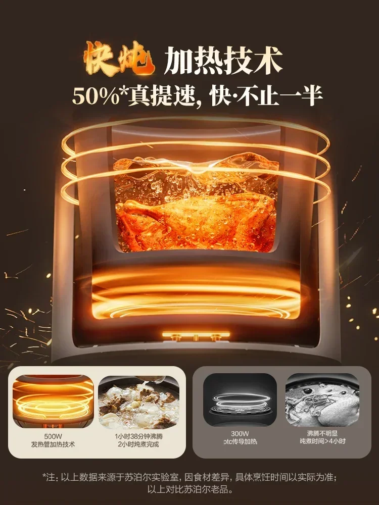 Бытовая электрическая кастрюля для тушения фиолетовая запеканка приготовления