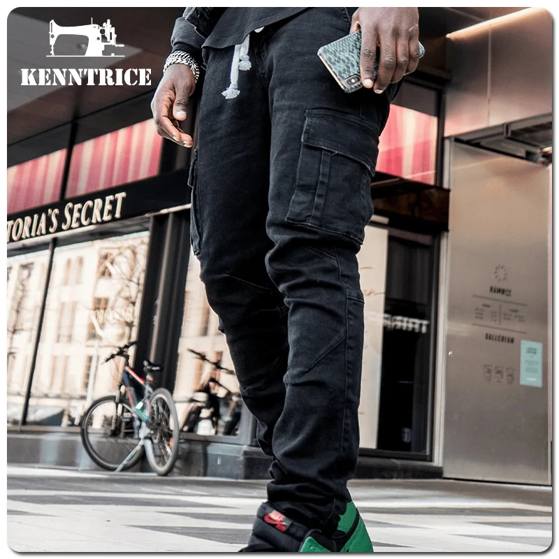 

Kenntrice Ripped Skinny Jeans Stylish Casual Multi-pockets Fit Denim Slim Designer Fashion Men'S Free Shipping Pants For Man