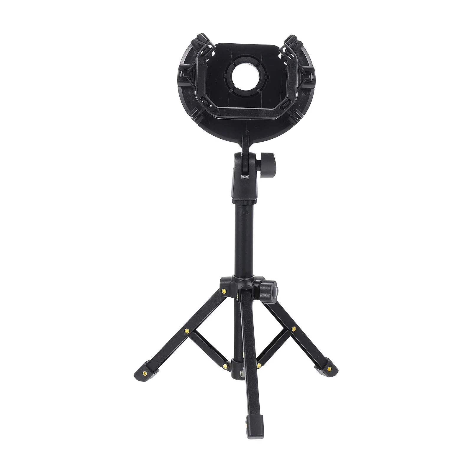 

1 Set of Desk Microphone Stand Metal Mic Tripod Stand Desktop Mic Stand