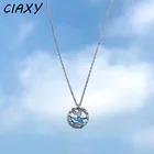 Ожерелье CIAXY женское с искусственными серебряными Полумесяцами, чокер с цепочкой до ключиц из пенопласта русалки, простые корейские украшения