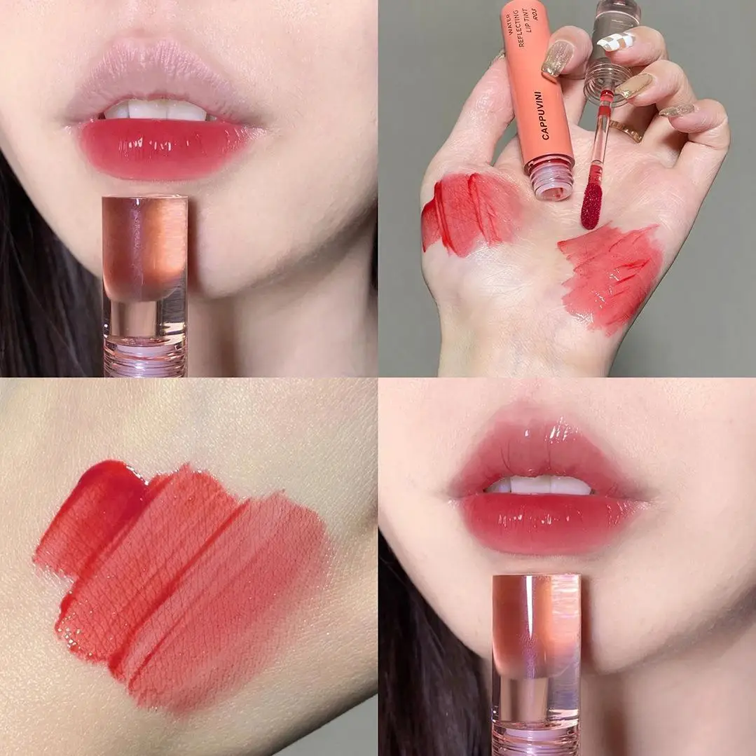 6 Color Mirror Dyeing Lip Gloss Moisturizer Liquid Lipstick Waterproof Long Lasting Red Tint Korean Makeup Cosmetic |