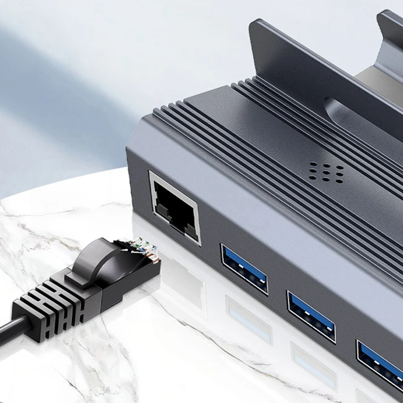 Док-станция 6 в 1 для Steam Deck TV Base Stand Hub Holder Dock 4K 60HZ - совместимая деталь док-консоли