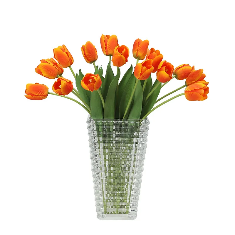 

Feel Moisturizing Long Branch Tulip Simulation Flower Green Plant Fake Flower Home Decoration Shooting Props Simulation Plant