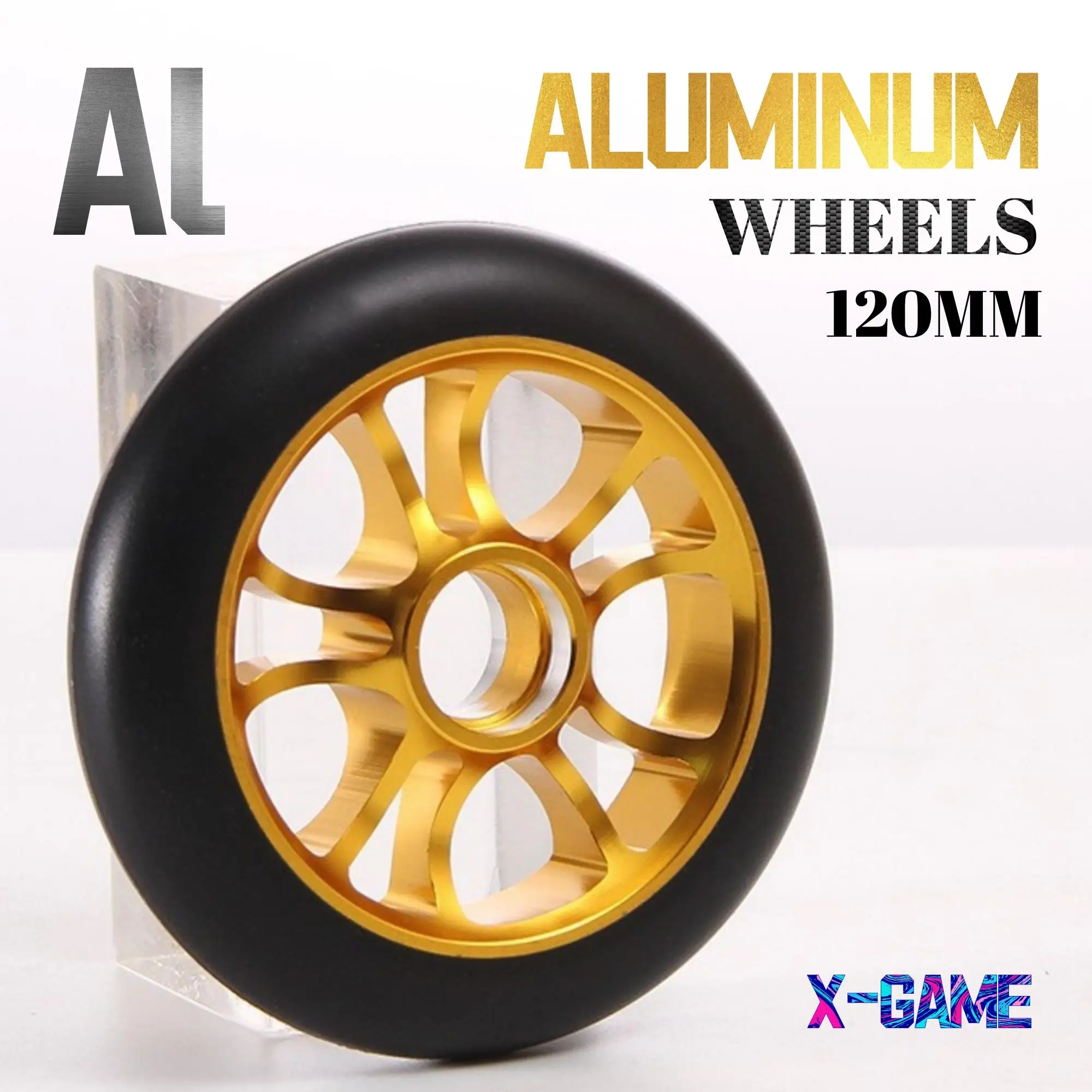 

120mm Aluminum Wheels 88A Resistant PU Wheels Speed Skates X-Game Aggressive Pro Scooter ruedas Competition Wheel