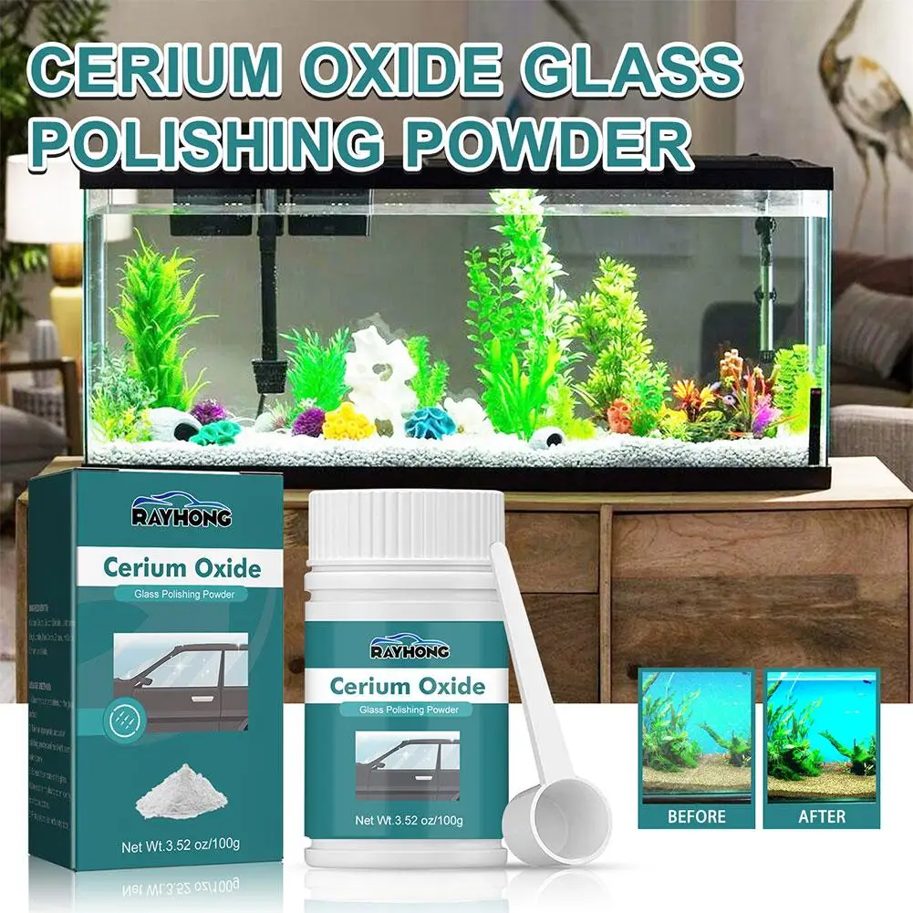 

120g Cerium Oxide Glass Scratch Remover, Professional Glass Polishing Compound for Windshield, Glass Car Accessories O8S6