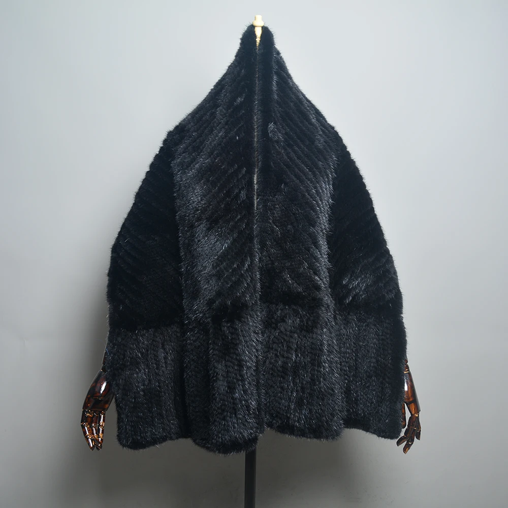 Новая роскошная женская шаль из натурального меха норки зимний шарф 100% настоящий
