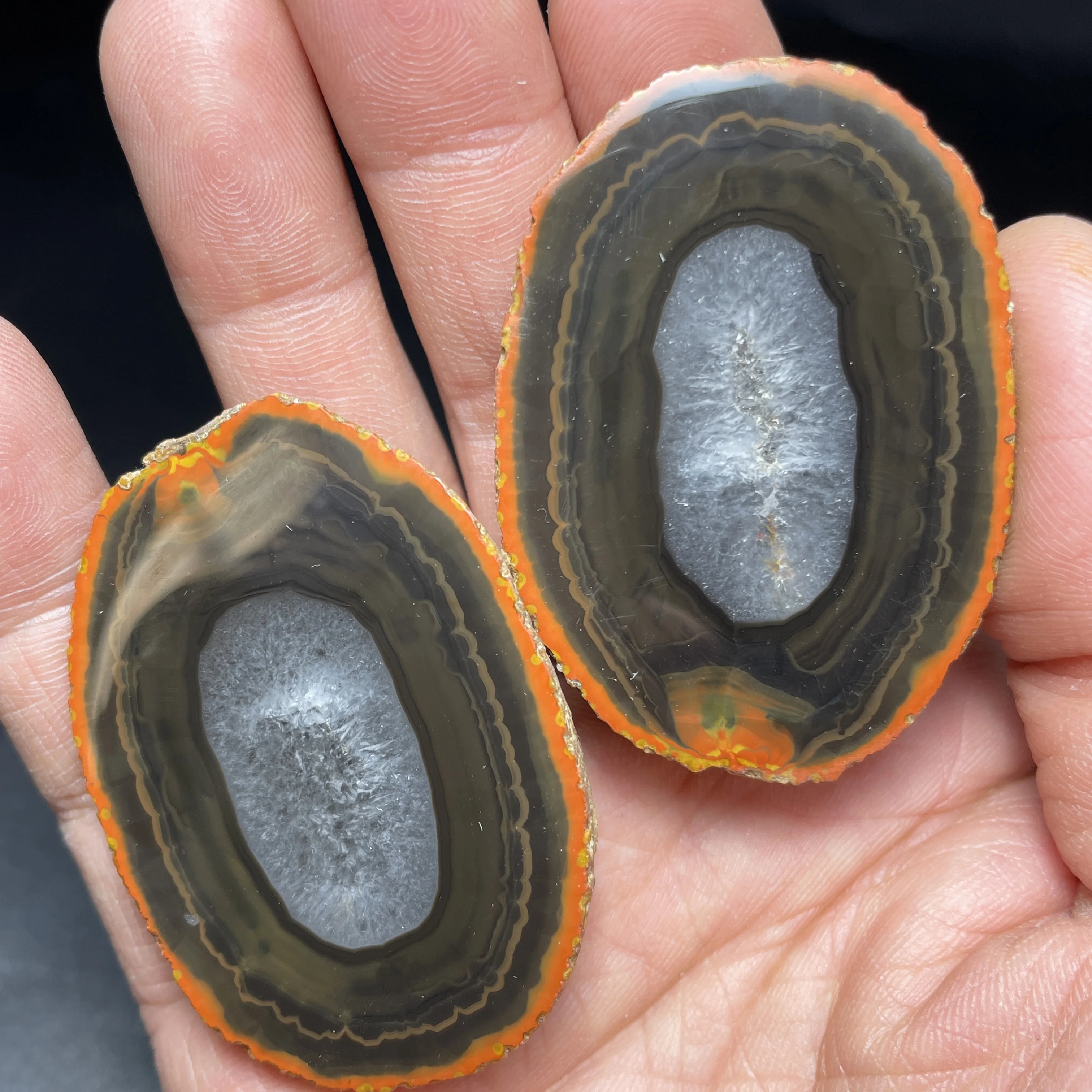 

2 штуки красный сардоникс яйцо кристаллы HeBei ZhanGuo