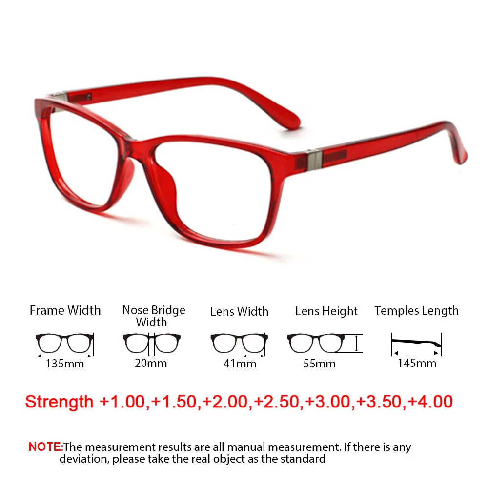 CLASAGA Прозрачные очки для чтения +2.0 +2.5 +3.0