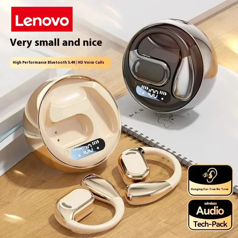 Фото Lenovo OWS Новые наушники-перевода с искусственным интеллектом, без вкладышей, Bluetooth ENC наушники с 144 видами языков, синхронный перевод №2
