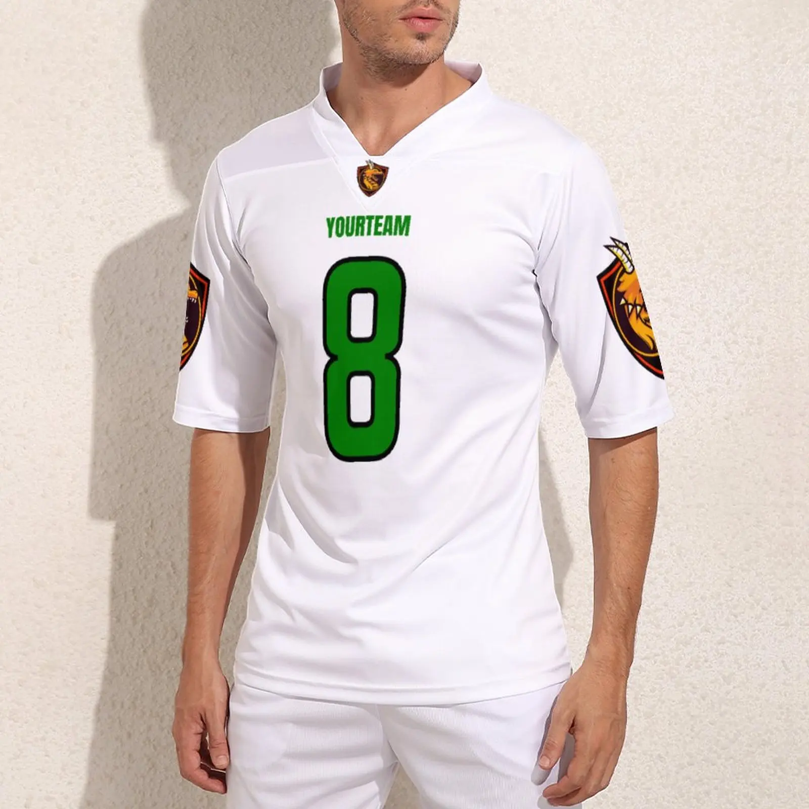 Футболка для регби New York No 8 на заказ Винтажная футболка с Персонализацией