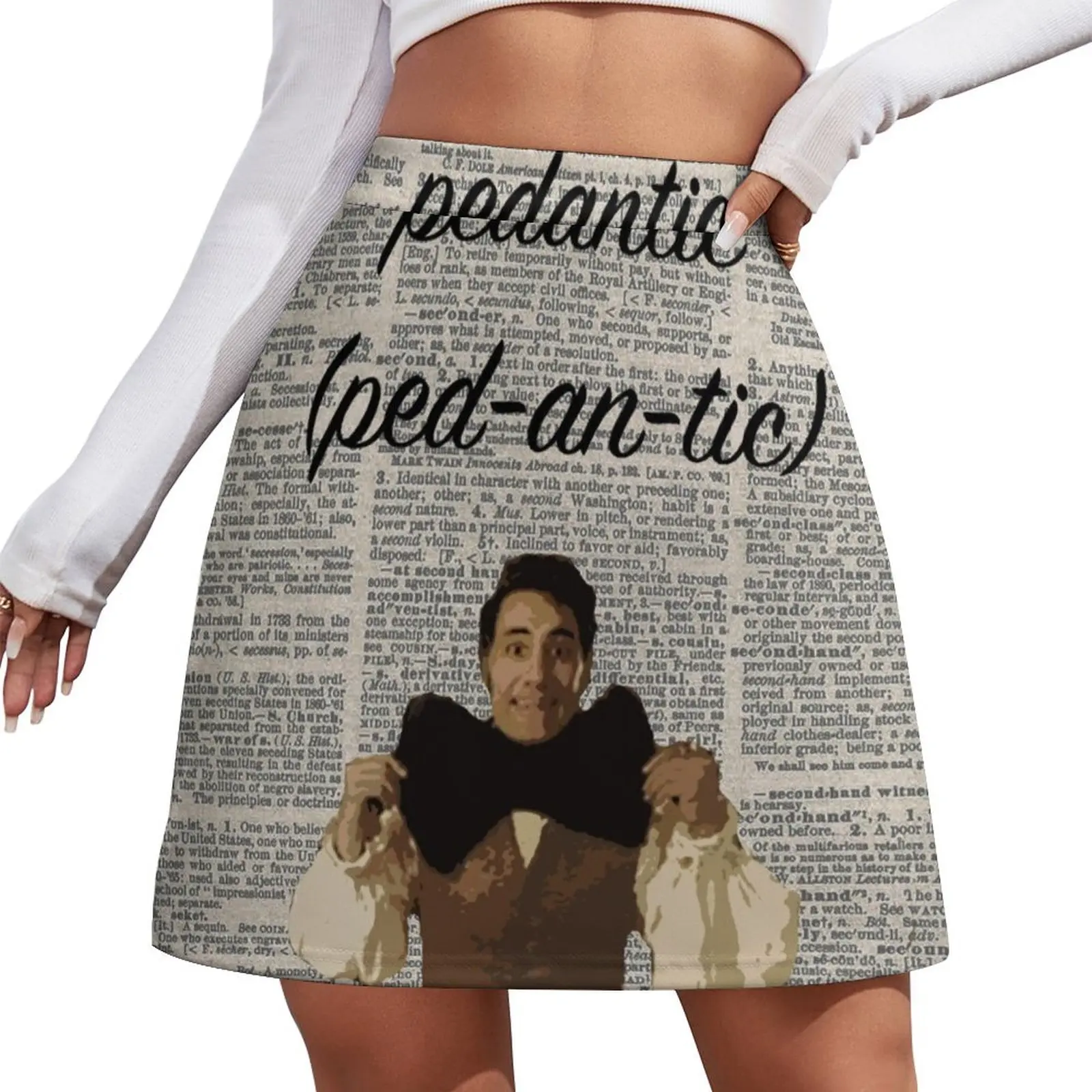 Viago (Dictionary Page) мини-юбка из полиэстера