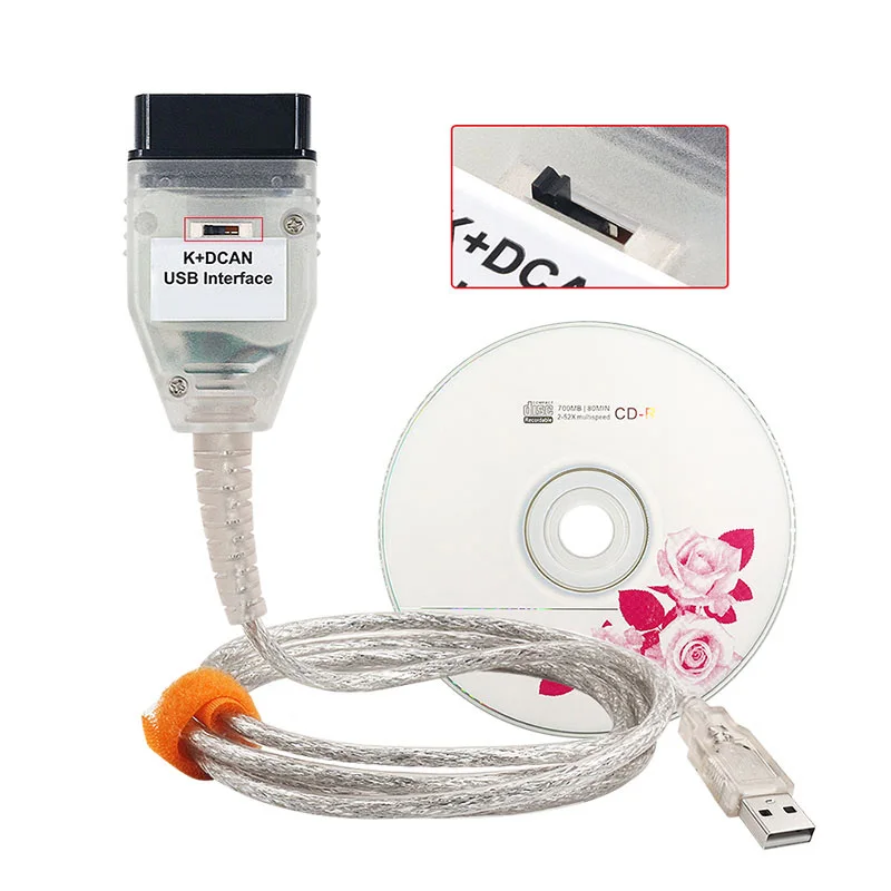 Диагностический сканер с полным чипом для бмв K DCAN + FTDI совместим OBD2 - купить по
