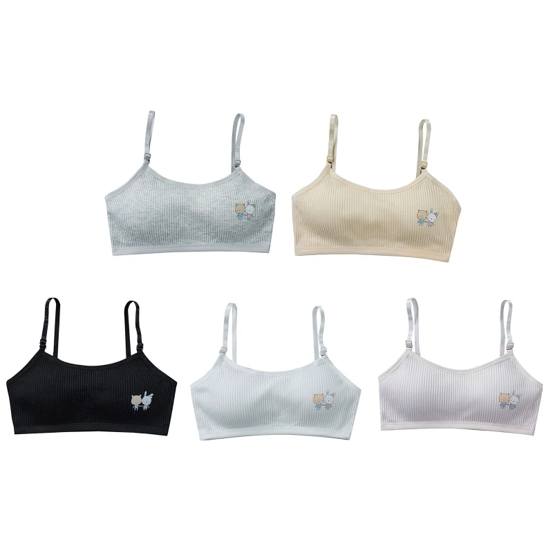 

Популярный спортивный бюстгальтер для девушек, дышащие топы-трубы, бесшовный Укороченный бюстгальтер, 95% хлопок, 5 цветов