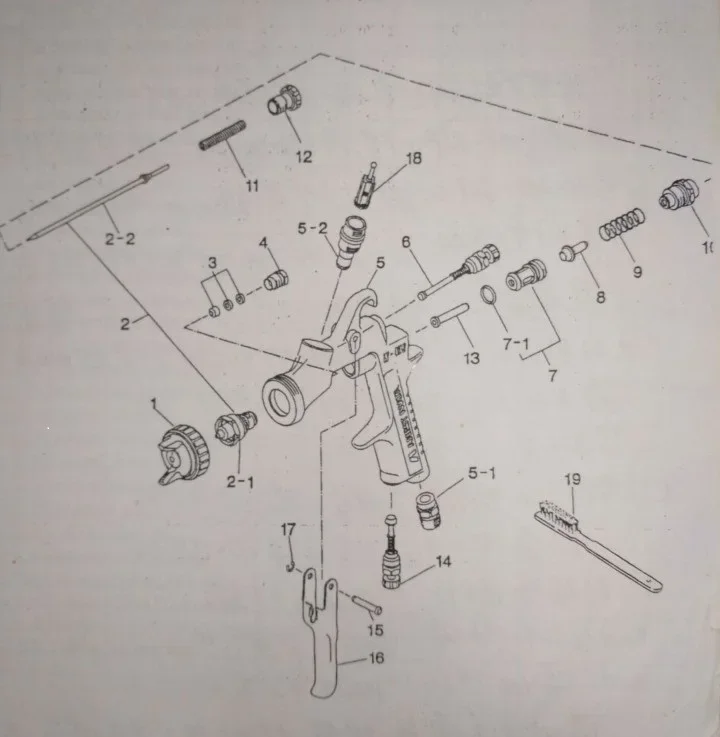 Япония Iwata W-300/W-400 Детали пистолета-распылителя с центральной чашкой