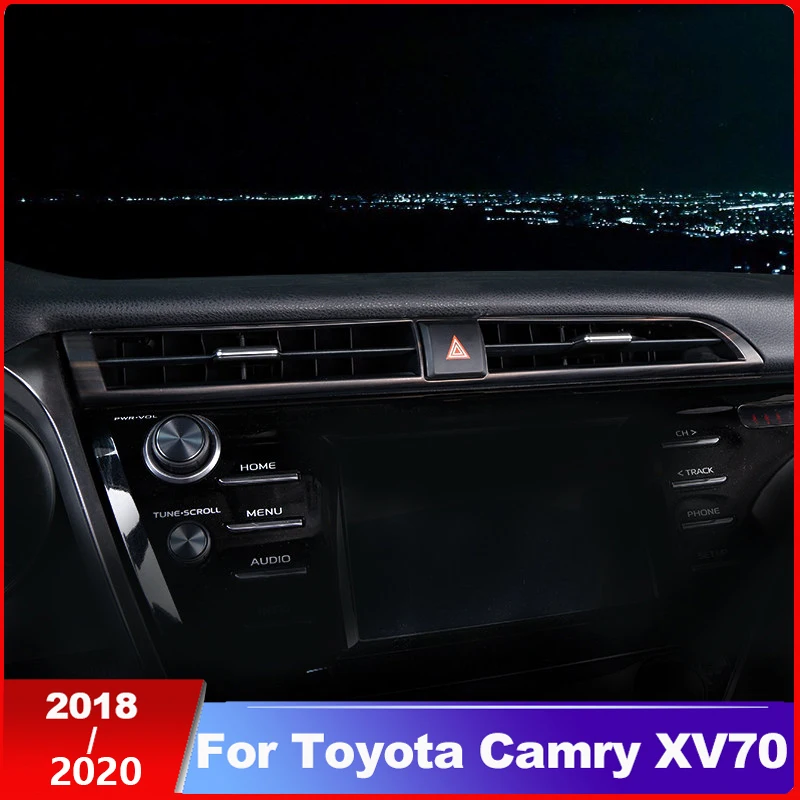 

For Toyota Camry XV70 8th 2018 2019 2020 Car Styling Center Console Air Conditioning Outlet Frame Decoration Cover Trim ABS