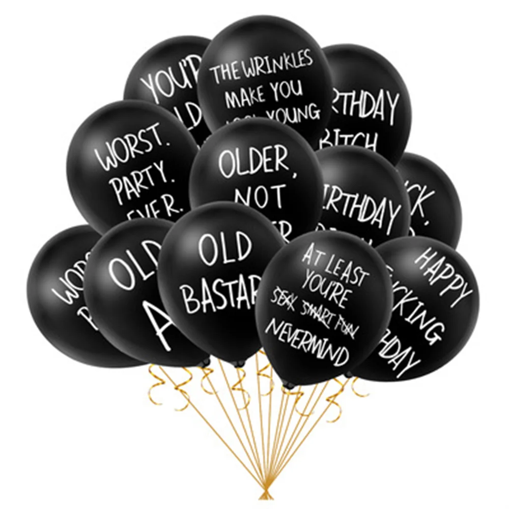 

10Pcs Abusive Balloons Funny Abusive Birthday Party Latex Balloons Cute Offensive Balloon Rude Latex Birthday Balloons for Men