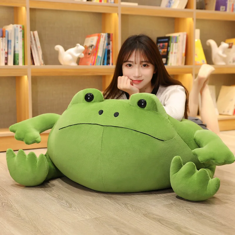 

1pc 20/30cm Kawaii Green Frog Plush Toy Down Cotton Stuffed Squishy Animal Functional Pillow Gift for Children