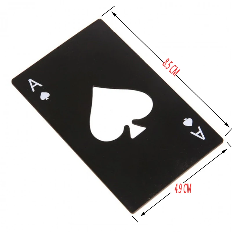 Черная серебряная карточка для покера открывалка пивных бутылок