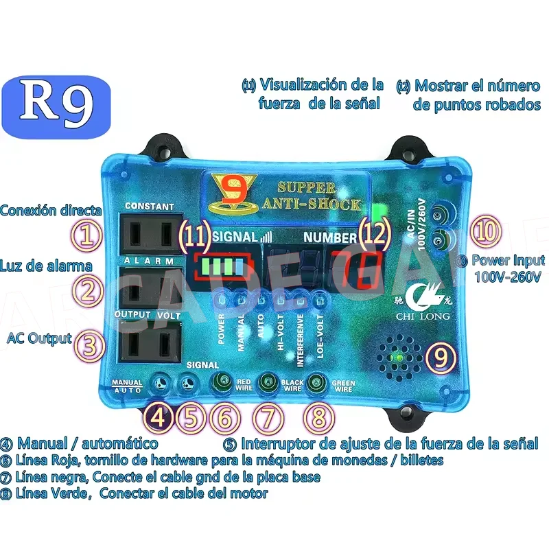 R9 Противоударная искусственная бритья аркадная игровая машина противоударное