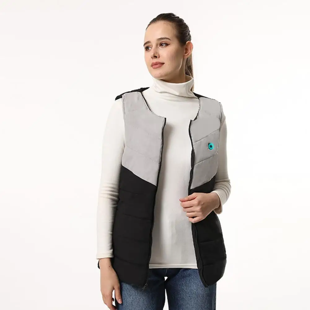 

USB Heating Vest Quick Heat Thick 4 Heated Zones Windproof USB Heating Vest Unisex Heating Waistcoat for Parents